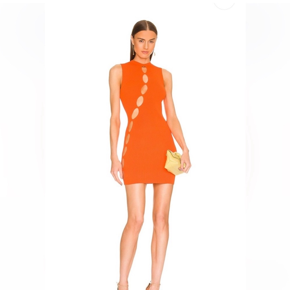 Ronny Kobo Collection Orange Cut Out Dress